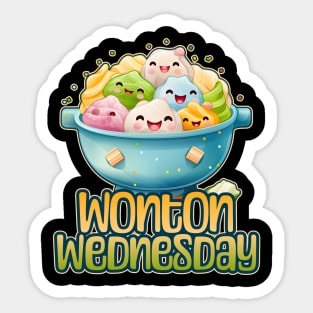 Wonton Wednesday Foodie Design Sticker